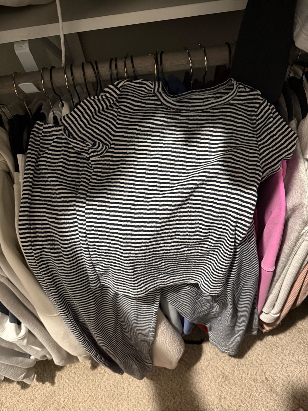 GAP Navy and White Striped Pajama Set
